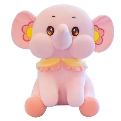 China Cute Cute Cartoon Scarf Doodle Elephant Plush Animal Doll Sleeping On Bed With Rag Doll Elephant Doll Pillow Birthday Gift Girl for sale