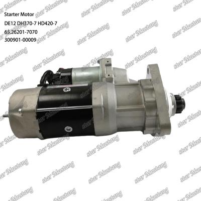 China DE12 DH370-7 HD420-7 Engine Starter Motor 24V 11T 9KW 65.26201-7070 300901-00009 For DOOSAN DAEWOO Engine Spare Parts for sale