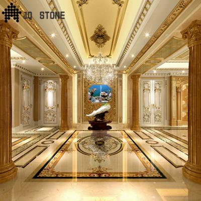 China Modern Hotel and Villa Lobby Design Marble Water Jet Medallion for sale