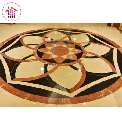 China Natural Stone Floor Water-jet Marble Medallion for sale