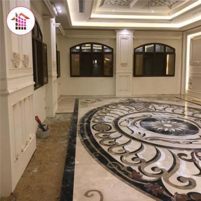 China luxury stone riyadh project simple design natural waterjet marble medallion for sale