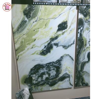 China Jade Onyx Slab Cold Green Onyx Block Modern Green Marble Peacock Green Onyx Antique for sale