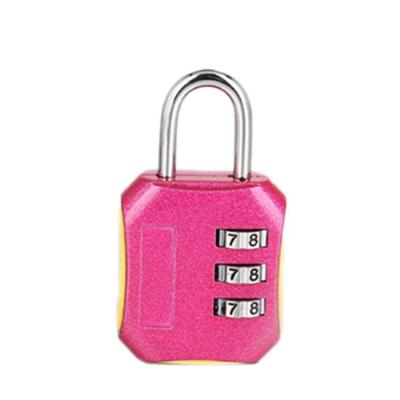 China Wide Application 3Dial Digit Number Combination Travel Password Lock Combination Padlock Zinc Alloy Lock for sale