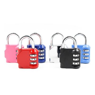 China Wide Application Factory Produce 3 Digits Combination Padlock Zinc Alloy Safety Gym Padlock Hot Selling Security Combination Lock for sale