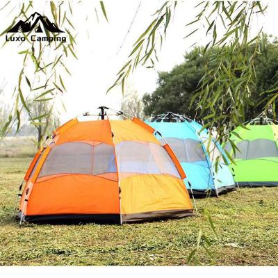 China Camouflage/Field Game Luxo Camping Double Layer Hydraulic Single Layer Tent 3-4 Person Automatic Tent for sale