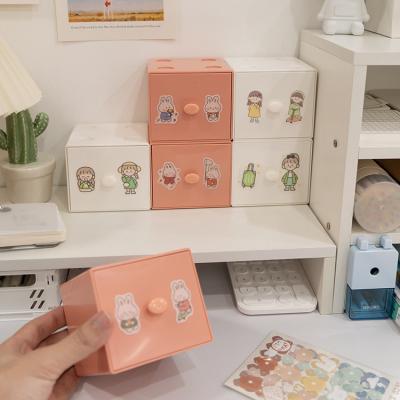 China PS Viable Direct Desktop Plastic Storage Box Building Blocks Factory Combination Jewelry Storage Box Free Stationery Storage Box for sale