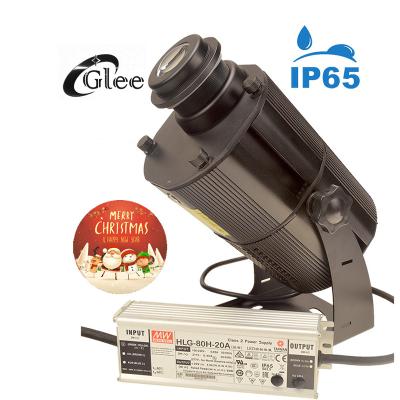 China Factory Price 15-20M (Darker Environment) 80W IP65 LED Outdoor Waterproof Rotating Gobo Projectors Logo Projectors for sale