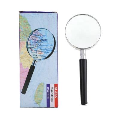 China Hot Selling Portable 50/60/75 Mm Magnifying Glass Magnifying Handheld Jewelry Reading Magnifying Glass for sale