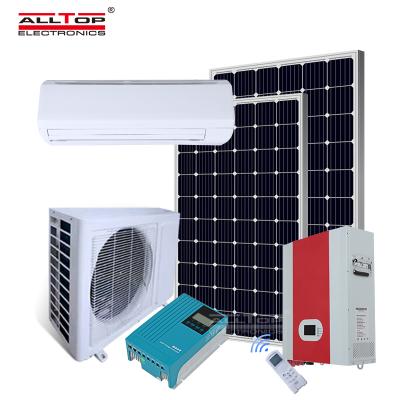 China Hotel ALLTOP Hot Selling DC AC Remote Control Full Power Hybrid Components Split Solar Air Conditioner for sale