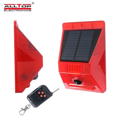 China Original ABS supplier ALLTOP Zhongshan hot on sale ip65 solar alarm with remote control home security alarm for sale