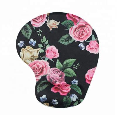 China With Wrist Rest Unique Design Flower Silica Gel Colorful Wrist Rest Mouse Pad The Beautiful New for sale