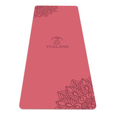 China Non-slip Eco-Friendly Absorbs Double Layer PU Yoga Mat Waterproof Rubber Yoga Mat Eco-Friendly Sweat Mat for sale