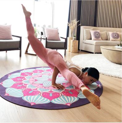 China Lightweight Premium Exercise Non - Slip Slip Around Natural Rubber Eco Friendly Travel Suede Yoga Mat for sale