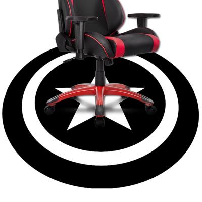 China Customized logo shape office gaming chair mat parsport standing waterproof cheap price non-slip rubber for sale