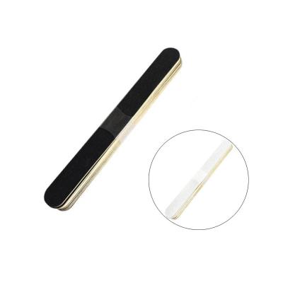 China Black Polished Nail File Emery Tools 17.8cm Nail Polish Nail Panel Rubbing Strip Wooden Ultrathin Polish Tape Nail File for sale