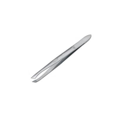 China Professional Oblique Eyebrow Tweezers Stainless Steel Tip Tweezers for sale