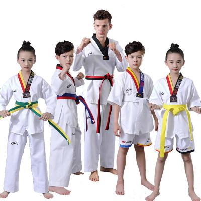 China Comfortable Taekwondo Fighter Martial Arts Wtf Taekwondo Uniform Dobok Suit Customize High Quality Kids Adult for sale