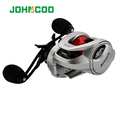 China JOHNCOO New Model 6.4:1 Attack Magnetic Brake Max Drag 6kg System Light Baitcasting Fishing Reels Attack for sale