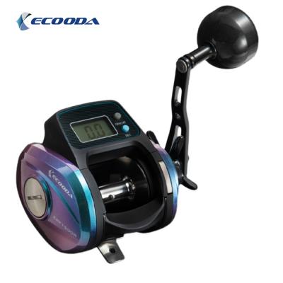 China Sea Fishing Saltwater Fishing Reels ECOODA ERF1500 Drag Power 12kg Fishing Reels Line Counter Sea Fishing Reel for sale