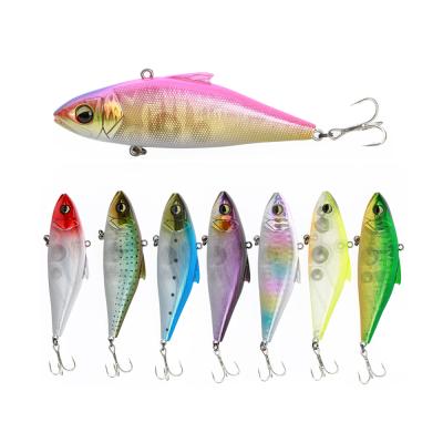 China JOHNCOO Sinking Fishing Lures 80MM Metal 20.5G VIB Hard Fishing Lures For Coastal Sea Bass Fishing VIB Sinking for sale