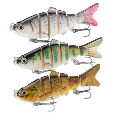 China JOHNCOO 100MM Realistic Multi Eye 3D Eyebaits Jointed Bait 6 Segments Swimbait Fishing Lures For Pike Bass for sale