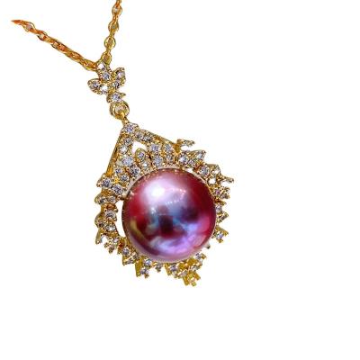 China Customized low moq high-luxury handmade pearl pendant necklace waterproof waterproof pearl pendant for sale