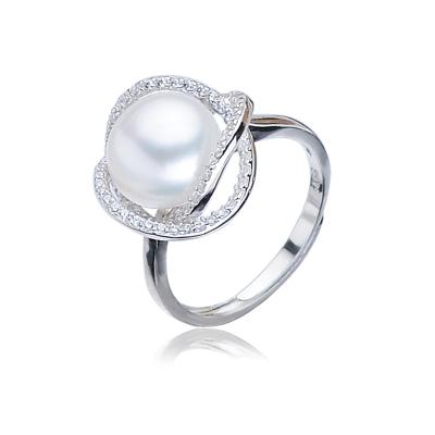 China FASHIONABLE Perfect Quality Real Round Freshwater Pearl Elegant Ring for sale