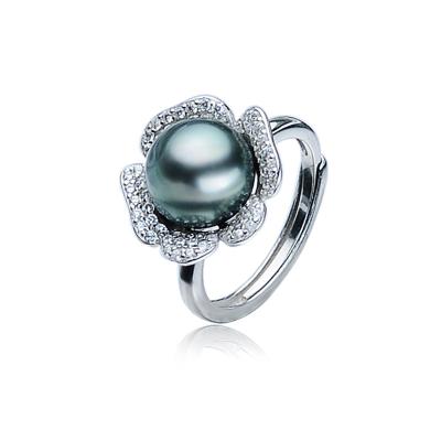 China FASHIONABLE Silver Pearl 925 Ring Fashion Natural Freshwater Pearl Rings for sale