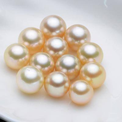 China Best Quality Grade Pearl 9-10mm AAAA Gold Loose Pearl Real Natural Real Freshwater Water Gold Loose Pearl for sale