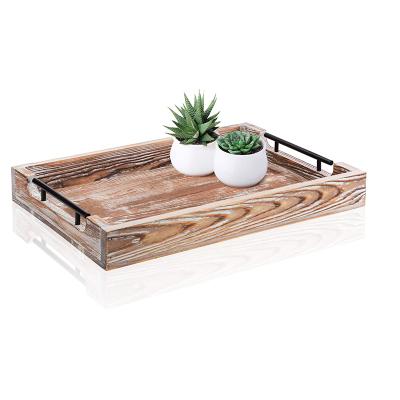 China Good Quality New Arrivals Advanced Home Decor Farmhouse Wooden Tray For Home Or Storage for sale