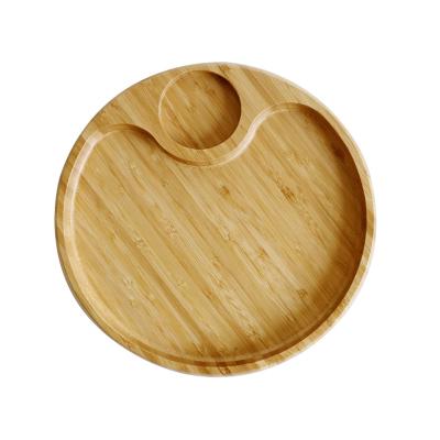 China Home or Storage Guaranteed Quality Appropriate Prices Bamboo Wooden Circular Tray Serving Tray for sale