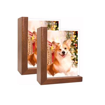 China Home Design Wooden Bilateral Picture Frame or Unique Hot Sale Home Decoration Storage on Top for sale