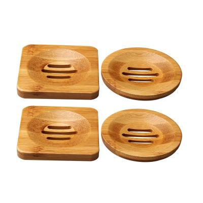 China Modern Top Selling Guaranteed Quality Household Natural Wood Square And Round Soap Dish for sale