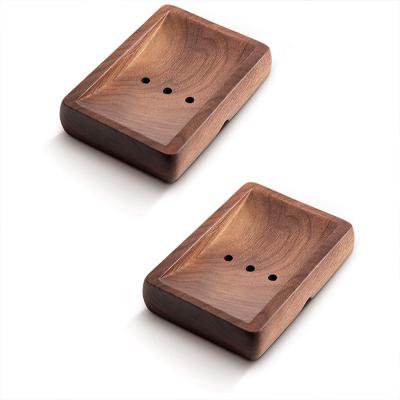 China Newest Design Modern Good Quality Modern Style Natural Walnut Wooden Soap Dish for sale