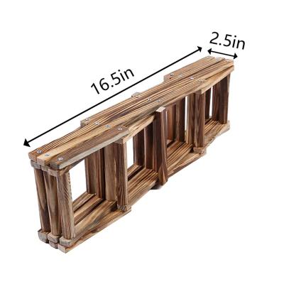 China Top Quality Sustainable Wood Countertops Best Price Polygonal Wooden Wine Storage Rack for sale