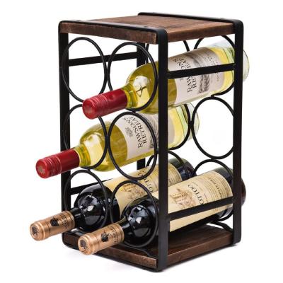 China 6 Bottle Countertop Wine Viable And Refined Top Quality Appropriate Single Prices Single Rack for sale