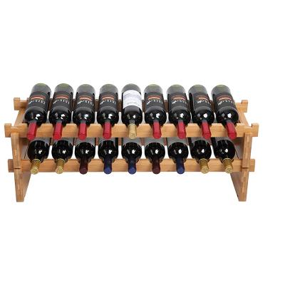 China Best Viable Price Top Quality Novelty Wine Rack 18 Bottle Wine Display Case for sale