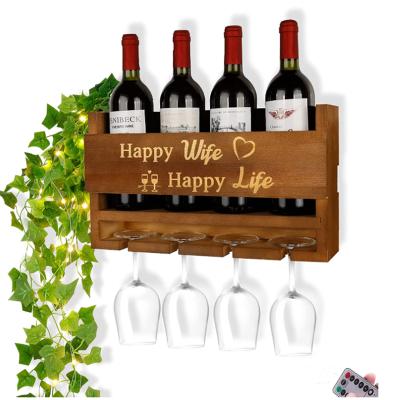 China Factory direct wholesale viable wall mounted storage rack for wine and goblets for sale