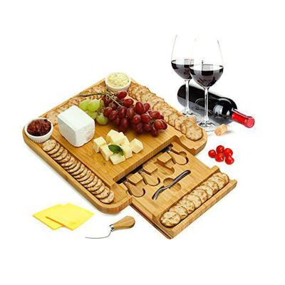 China Sustainable Dinner Dish Set For Wine Biscuits Baked Food Wedding Natural Bamboo Cheese Dish for sale