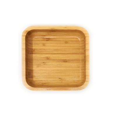 China Promotional good quality natural wooden bamboo square salad bowl for home or sundries storage for sale