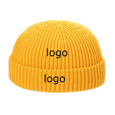 China COMMON outdoor winter slouchy running custom knitted hatbeanie ribbed bean hat acrylic cuffed winter wholesale knit beanie hat for sale