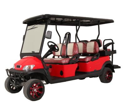 China 6 Seater 4+2 Electric Golf Cart With Aluminum Alloy Frame SRGCA4+2 for sale