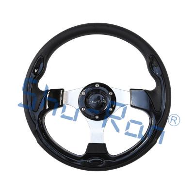 China Iron Universal Black Golf Cart Steering Wheel for Golf Cart Club Car, E-Z-GO and Yamaha Golf Cart Parts Accessories for sale