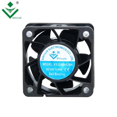 China 40mm 4028 small ball bearing high cfm 24v dc cooling fan 40x40x28 for sale