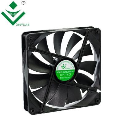 China 12v 24v 48v noiseless exhaust fan dc 14025 140x140x25mm 140mm 14025 Dc Brushless Pc Power Supply Axial Flow Cooling Fan for sale