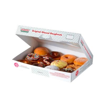 China Vernischiertes Papier aus Elfenbeinkarton Einweg-Picknick-Box für Donuts zu verkaufen