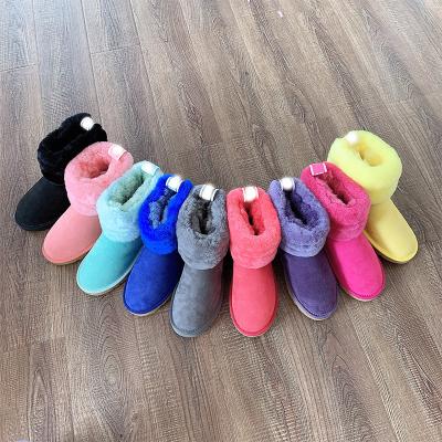 China 2021 Wholesale Winter Colorful Fur Women's Warm Snow Boots Cushioning for sale