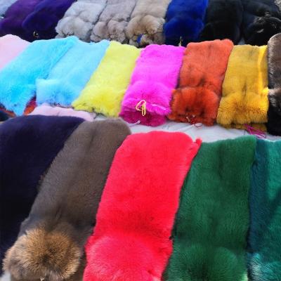 China Soft dyed 100% color synthet fur products made from animal skin leather and fox or raccoon skin animal fur for sale