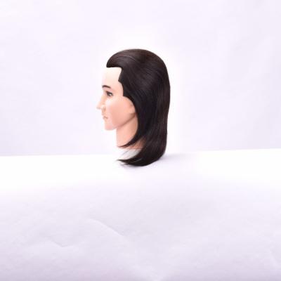 China 100% Silky Straight Wave Factory Outlet Hair Mannequin With Dark Skin Training Head Real Hair Heads for sale