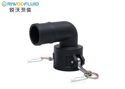 China 90°C PP Camlock Coupling , Poly Camlock Fittings MIL EN DIN Cam Groove 1/2